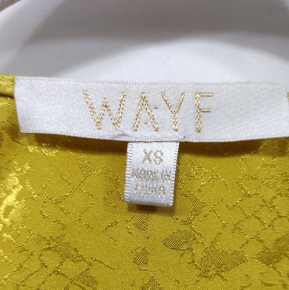 Wayf Wrap Top Women's XS Yellow Floral Buckle Retro 90s Y2K Disco Punk - Picture 10 of 11